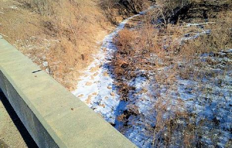 No flow at Prairie Dog Creek near Woodruff, KS on Jan. 9, 2015. Photo by Andrew Clark, USGS.
