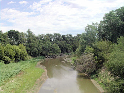 Smoky Hill River at New Cambria, KS on Aug. 2, 2012. Photo by Al Bewsher, USGS.