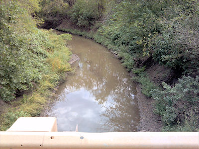 0.60 cfs at Salt Creek near Ada, KS on Sept. 12, 2012. Photo by Lori Marintzer, USGS.