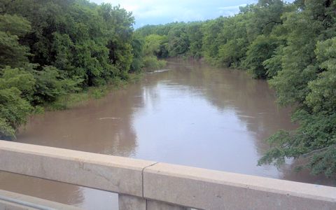 3,150 cfs at Solomon River at Niles, KS on May 30, 2013. Photo by Travis See, USGS.