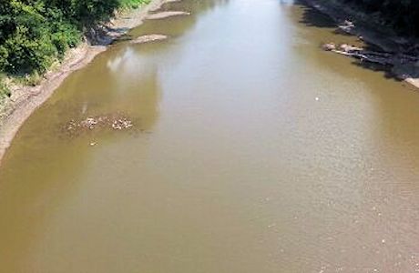50.0 cfs at Big Blue River at Marysville, KS on July 15, 2013. Photo by Duane Wilmes, USGS.