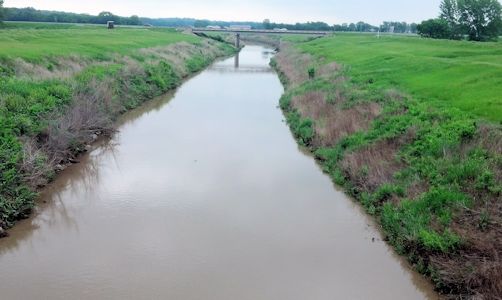 321 cfs at Soldier Creek near Topeka, KS on May 28, 2013. Photo by Arin Peters, USGS.