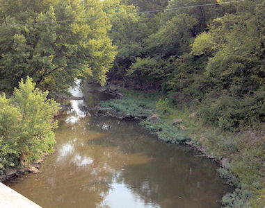 Wakarusa River at Wakarusa, KS on Aug. 16, 2012. Photo by Anita Kroska, USGS.