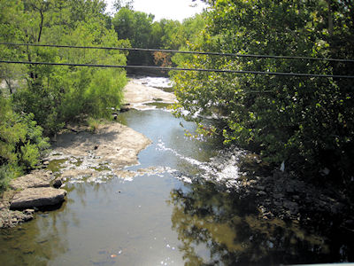 10.0 cfs at Indian Creek at Overland Park, KS on July 24, 2012. Photo by Chelsea Paxson, USGS.