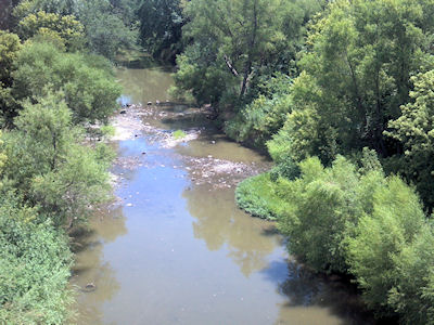 1.95 cfs at Whitewater River at Towanda, KS on July 27, 2012. Photo by Sonja McDanel, USGS.